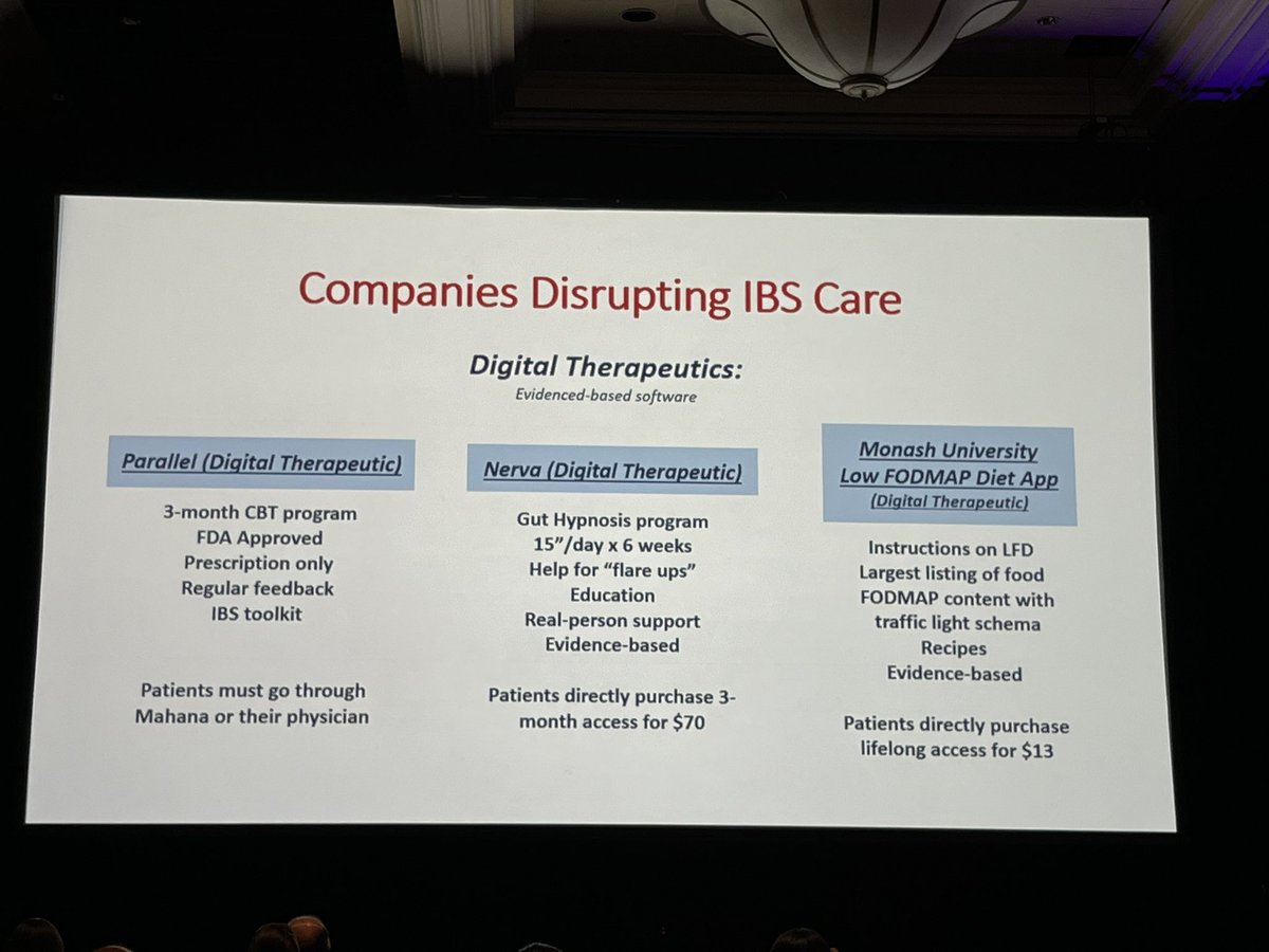 AdamEhrlichMD's tweet image. Keep an eye out for these disruptive companies as you manage patients with #FGID #BerkLecture. Thanks @umfoodoc!