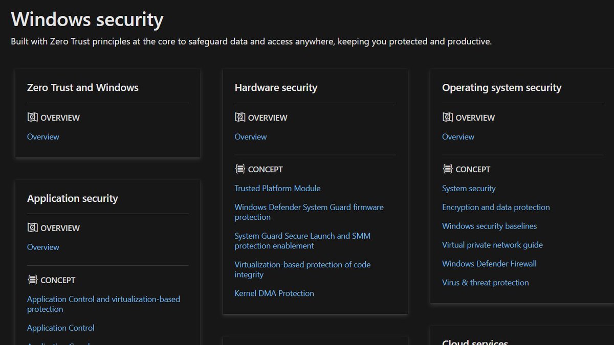 dwizzzleMSFT's tweet image. Windows security book has been converted to web doc form, check it out!
docs.microsoft.com/en-us/windows/…