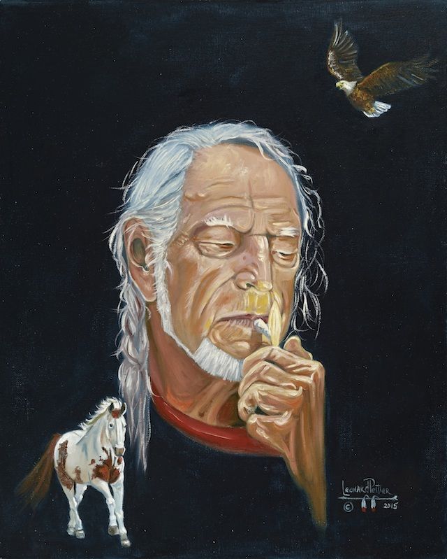 alyxxatru's tweet photo. Art of Leonard Peltier https://t.co/C0KVksa2JO