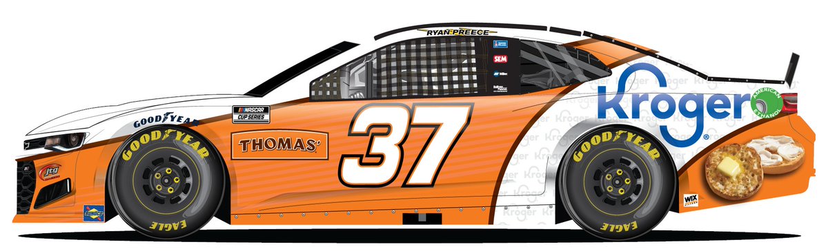 HYAKMotorsports's tweet photo. NEWS: Thomas’® English Muffins Partners with JTG Daugherty Racing’s No. 37 @NASCAR Cup Series Team and driver @RyanPreece_ @MartinsvilleSwy 

Read more here: https://t.co/YFJ5M1nxqb

@TeamChevy  | @NASCARonNBC | #NASCAR | #Xfinity500 | #Thomas140 https://t.co/otBxwO1cdP