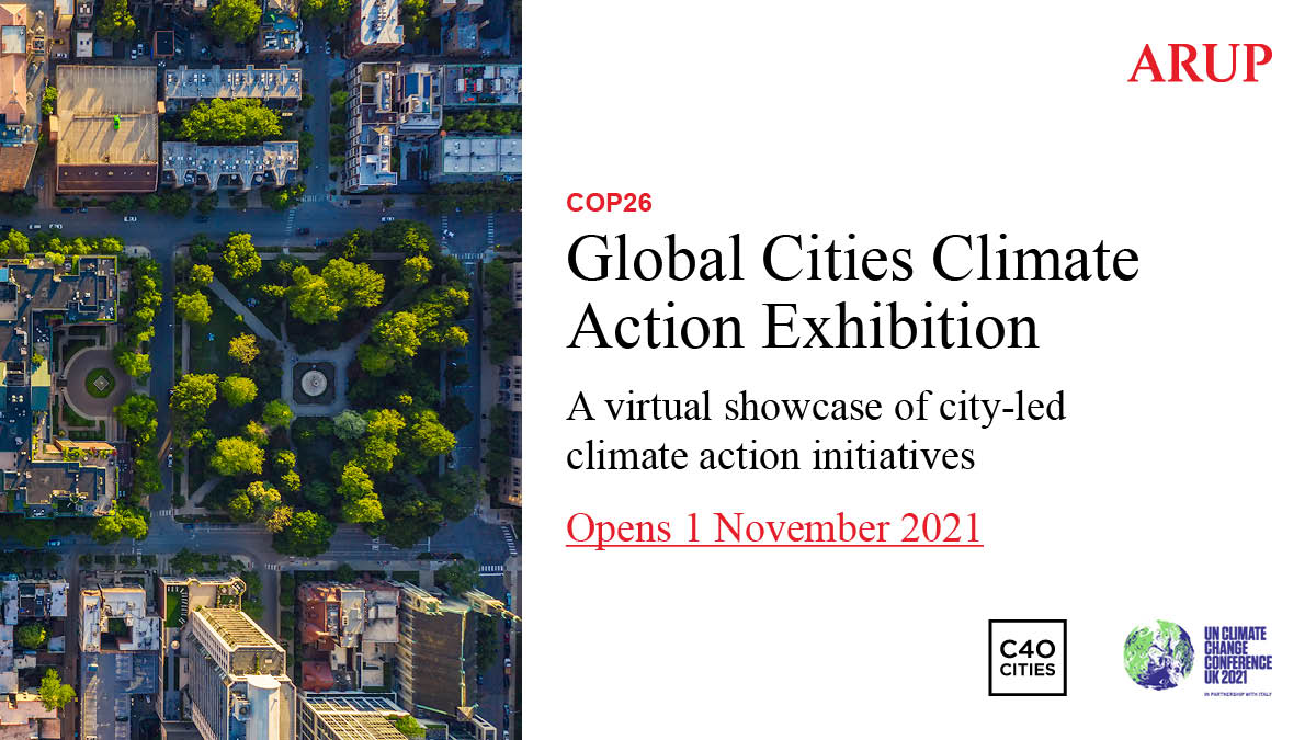 c40cities's tweet photo. Together with @ArupGroup, we are bringing together 11 global cities to showcase some of the world’s best examples of impactful city climate action at #COP26. Learn more: https://t.co/xmH67t3497 https://t.co/pdAebq8kEl