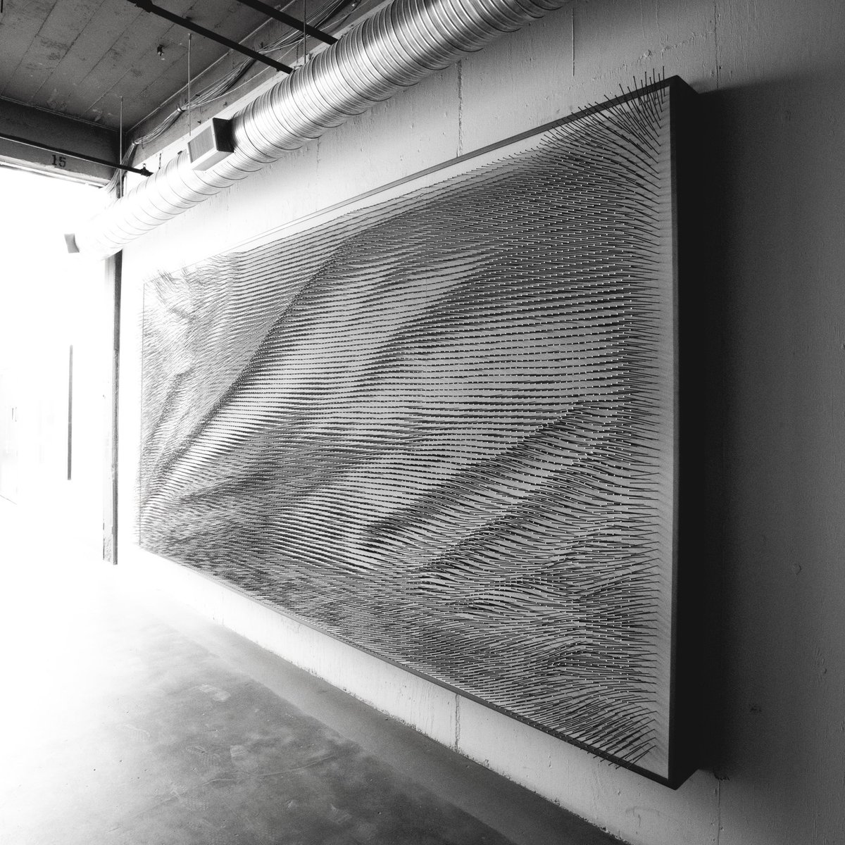 Wind of Artthaus – Robot Fabricated Data Sculpture – Steel on UHD 16’ x 8’ 

#art #fineart #robotics #kuka #kukarobotics #sculpture #datasculpture #dataart #creativecoding #newmediaart #contemporaryart #artgallery #artmuseum #museum #bayareaart #modernartwork #nft #cryptoart