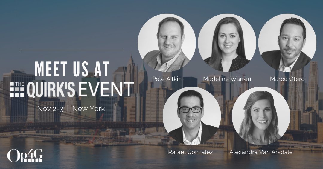 Do you think <a href="/QuirksMR/">Quirk's Media #MRX</a> missed me as much as I missed them?! Looking forward to another great in-person conference with the <a href="/Opinions4Good/">Op4G</a> team next week! Now placing bets on who will have the best booth experience. #Mrx #MeetOp4G