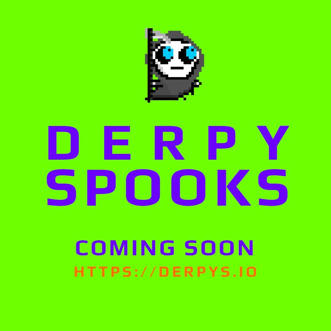 DerpysNFT's tweet photo. Get your spook on π
π»ππ»ππ»
https://t.co/yeFuDL81Et
FREE MINT TO DERPY HOLDERS
or 0.02 ETH β¨
#Derpys #derpy #DerpySpooks #derpyilious #halloween #nft #nfts #nftart #nftarts #nftartist #art #cryptoart #cryptoartist #nftcollectibles #nftcollector #nftcollectors #pixel https://t.co/ZseAyQNi5t