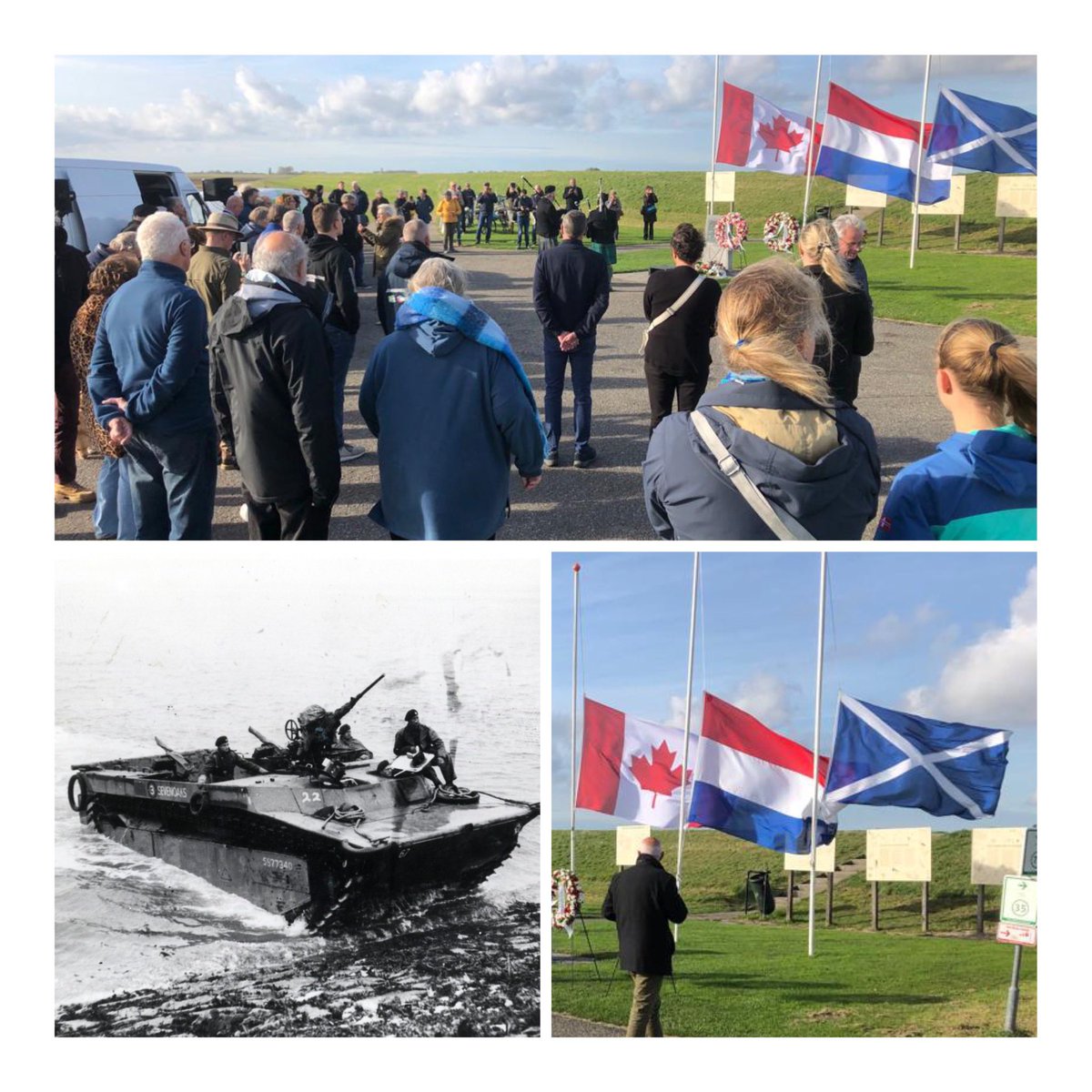 Vandaag 77 jaar geleden werd in Baarland de landing van Schotten herdacht. #slagomdeschelde #zeeland