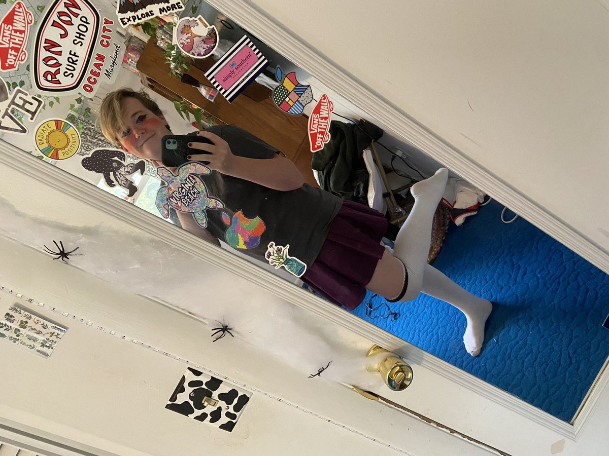 LFemBoy_'s tweet photo. Today’s fit! Now if only someone were here to ruin the makeup I spent so long on…. #femboy #nsfwtwt https://t.co/Z2IxqhCI8z