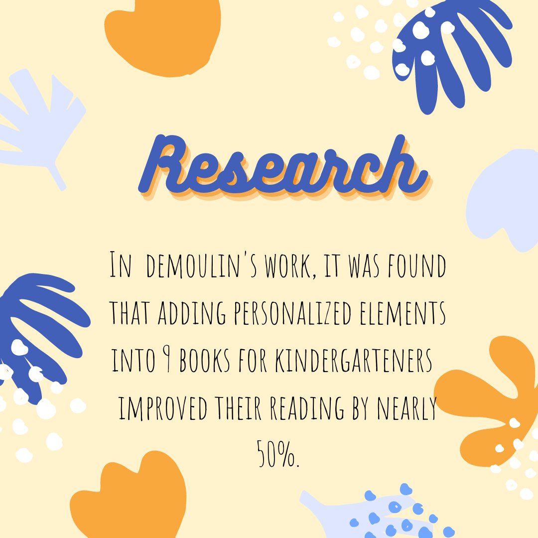 hellobinobooks's tweet image. All of our storybooks are personalized and are based on extensive research! Here is a fact from Dr. DeMoulin&apos;s work! 📙💫📖
#CustomizedBooks #RepresentationMatters