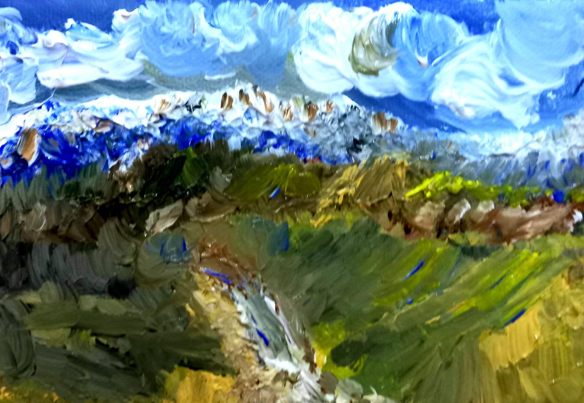 amitabhmitra's tweet photo. Ha,  Kingdom of Bhutan, to its east is the Doklam plateau  Acrylic on Canvas https://t.co/jFPVYXyWWk