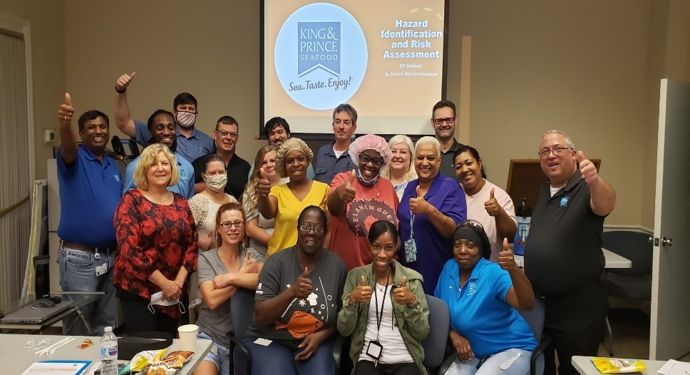 KPseafood's tweet photo. King & Prince Seafood recently conducted hazard identification and risk assessment training program where participants were from all functions learned more about how we can make our workplace safer. #Safety #engagement #zeroinjuries #Brunswick https://t.co/e7Tqw0Ehqh