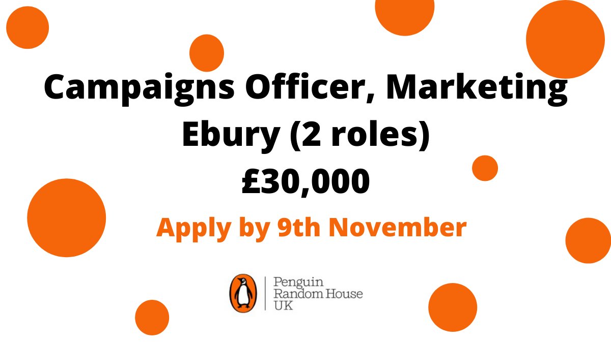 penguinukjobs's tweet photo. 🐧📢 We have TWO opportunities within the Ebury Communications Team; one in our Lifestyle / BBC Hub and one for our Entertainment Hub.

If this is your next role, apply by the 9th with your CV and cover letter (to Abby).

More info: https://t.co/l05LT5NJeJ https://t.co/w3bTlBp0RB