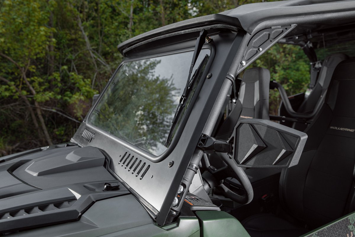 superatvtweet's tweet photo. ๐ก Dont get blasted by sand, dust, dirt, & rain in your #YamahaWolverine #RMAX 1000, be comfortable & protected w #SuperATV's Glass Windshield. ๐ It gives the widest possible viewing angle & has a light tint to reduce glare. #DOTapproved & has a manual wiper included. #LetsRide https://t.co/w9iqZBFs4S