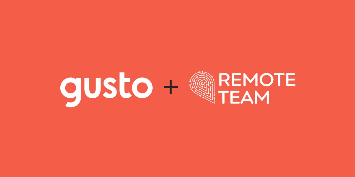 Today, we're excited to announce that <a href="/remoteteamcom/">RemoteTeam (acquired by Gusto)</a> will be joining <a href="/GustoHQ/">Gusto</a>. Together, we will make it easier for growing businesses + startups to hire, retain, and support great talent domestically and internationally.

techcrunch.com/2021/10/26/gus…