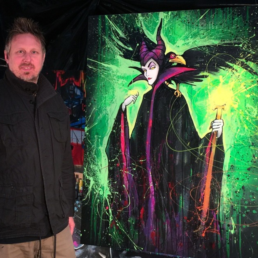 Hey guys, my pal #Maleficient and I are sending you our best vibes for the weekend.
See the original piece here bit.ly/3DtRxfH

#DisneyArt
#Disneyportraits 
#ArtWork
#ShaneGrammer