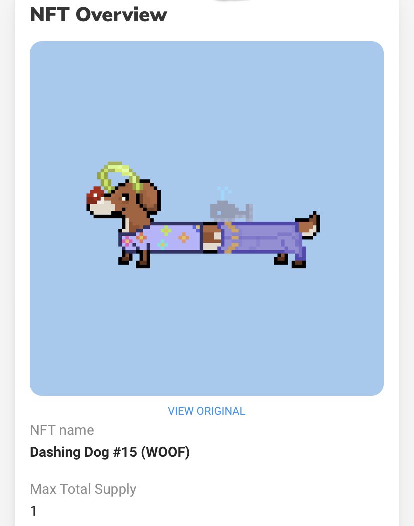 0xGembus's tweet photo. Received a cool and lovely dog @DashingDogsNFT
Thank you so much. She is really beautiful.
#solana #SolanaNFT #DashingDogs #dogsoftwitter https://t.co/sgaNY28KtG