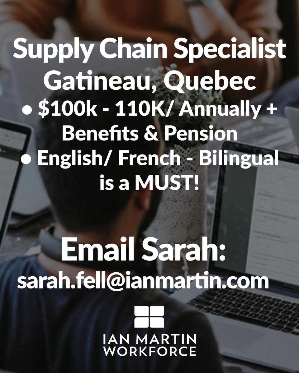 raiseworkforce's tweet photo. #Nowhiring #supplychain #specialist in #Gatineau, #Quebec.

 Looking for a #bilingual (English and French, required) individual who is highly qualified in #drafting #contract #agreements.

https://t.co/mEmATWczmW

 #contractmanagement, #contractadministration #RFx #development https://t.co/PBftOB5xHn