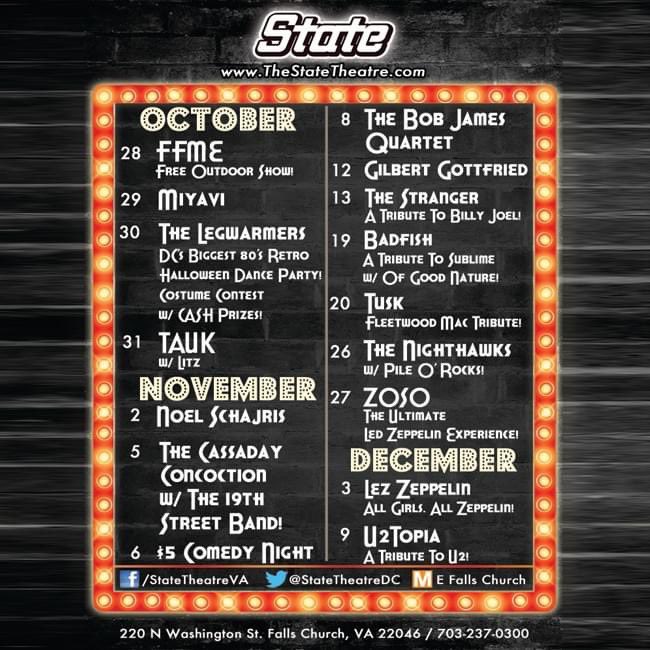 It's Halloween weekend at the State &amp; we have an action packed week of shows coming up for you!

If you haven't been to the State for Halloween, the time is now! Lightworks Planet Earth has transformed the venue into a haunted theatre full of spooky sights, sounds and surprises!