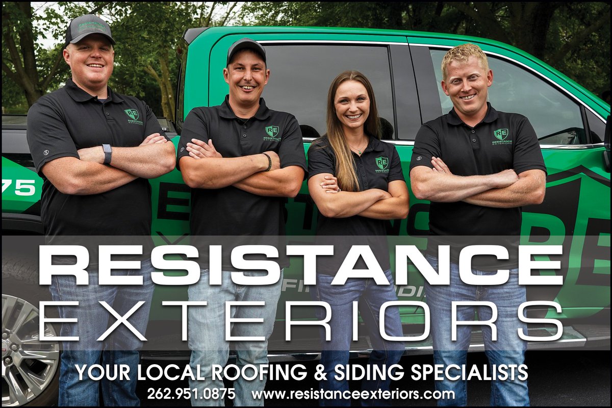 ResistanceExter's tweet photo. When it comes to roofing &amp; siding, you know who to call!  Contact Resistance Exteriors at 262-951-0875 or visit us online at https://t.co/tnAKlJDeNP.  We're your trusted local certified @CertainTeed SELECT Shingle Master and Preferred LP SmartSide Contractor.  
#lakecountrywi https://t.co/MZtp89vCLb