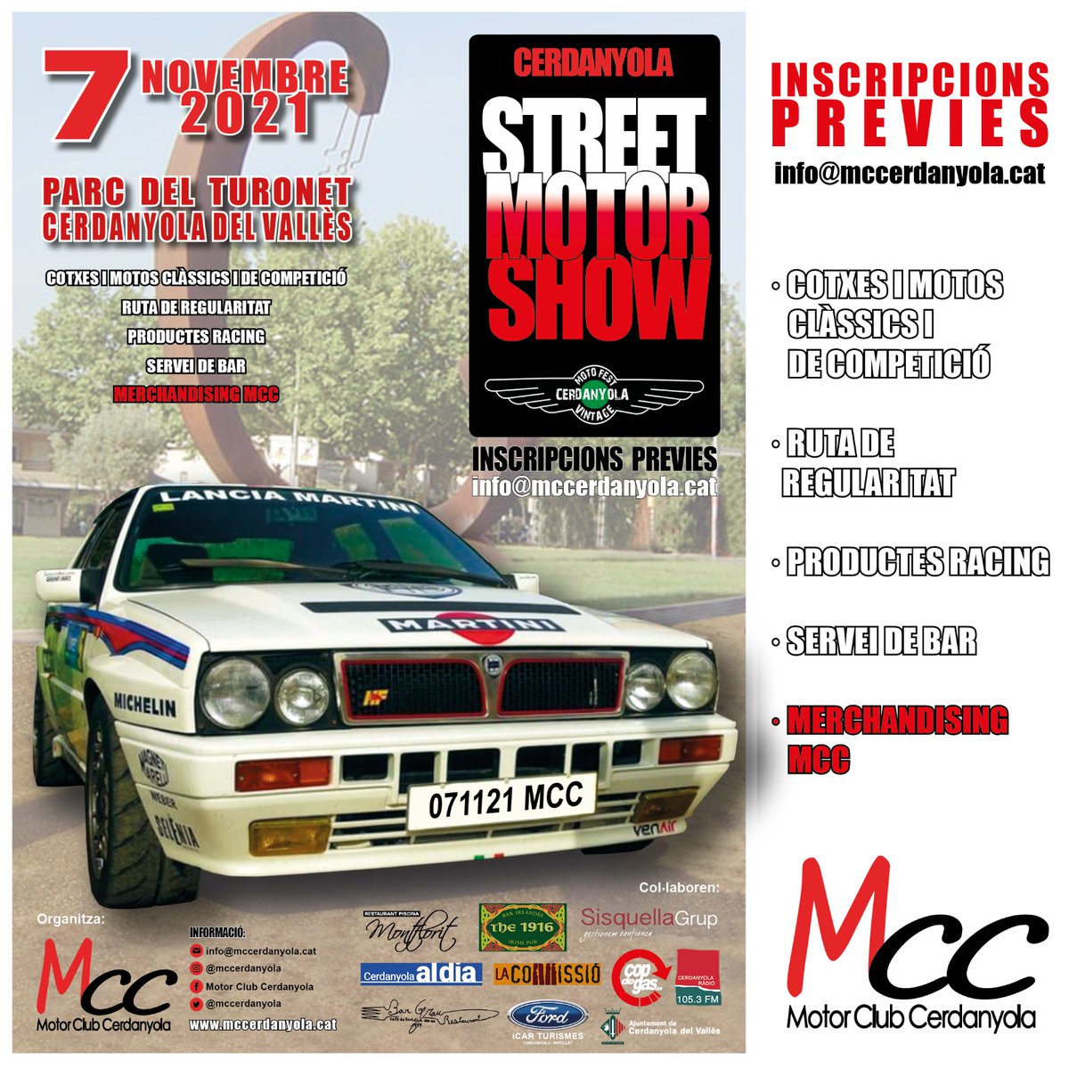 Ho tenim tot preparat... només faltes tu i el teu vehicle clàssic o de competició 
Inscripcions a info@mccerdanyola.cat