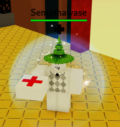 There's a glitch in a game where if you get hit by a Venomshank and be healed by the medkit, you can stay green due to the Venomshanks effect, I think you can also turn white, due to the medkits effect, either one will stay until you die.