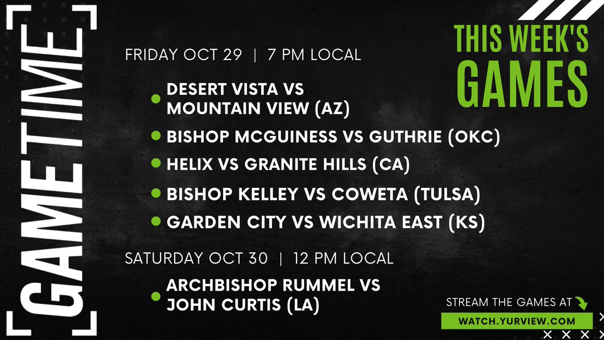 The stakes are getting higher in this week's GameTime. Don't forget the many ways to watch.

📺Check local listings for your local YurView channel

📱Download the Cox Contour App

💻Live streams (buy/rent/subscribe): bit.ly/2WtHvex