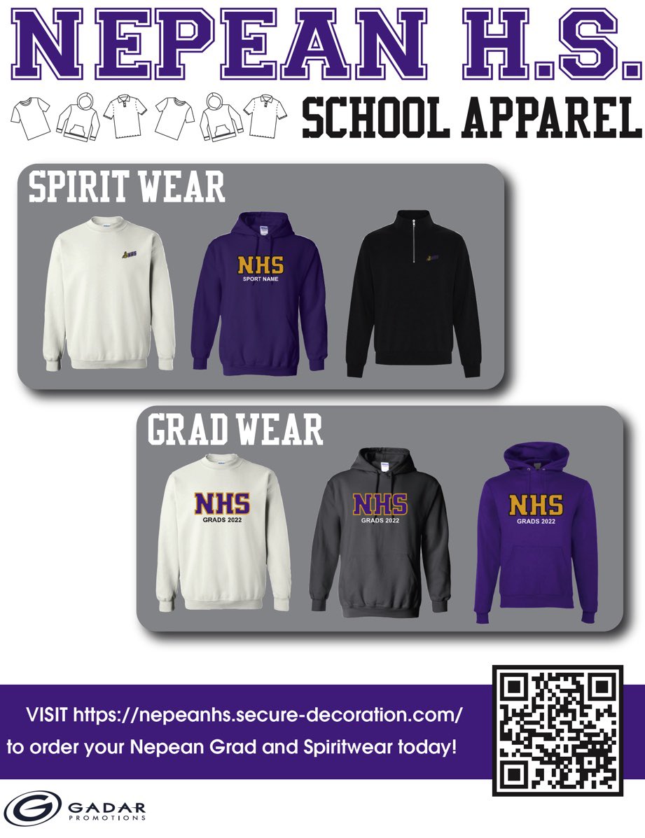 Order your Nepean H.S. Apparel: