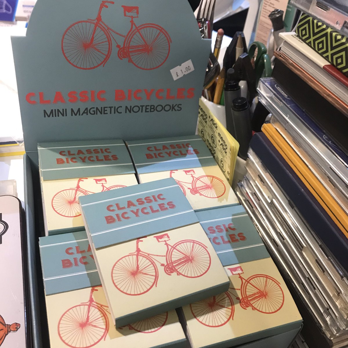 KIbooksandmusic's tweet image. What I thought I was buying was a couple of box sets of books about classic #bicycles. What I got was 2 boxes of these delightful magnetic #mininotebooks. Come and get one and buy one for a friend while you’re at it 🤣😂 #stockingfillers #cyclingbooks #stationerylove #cycling