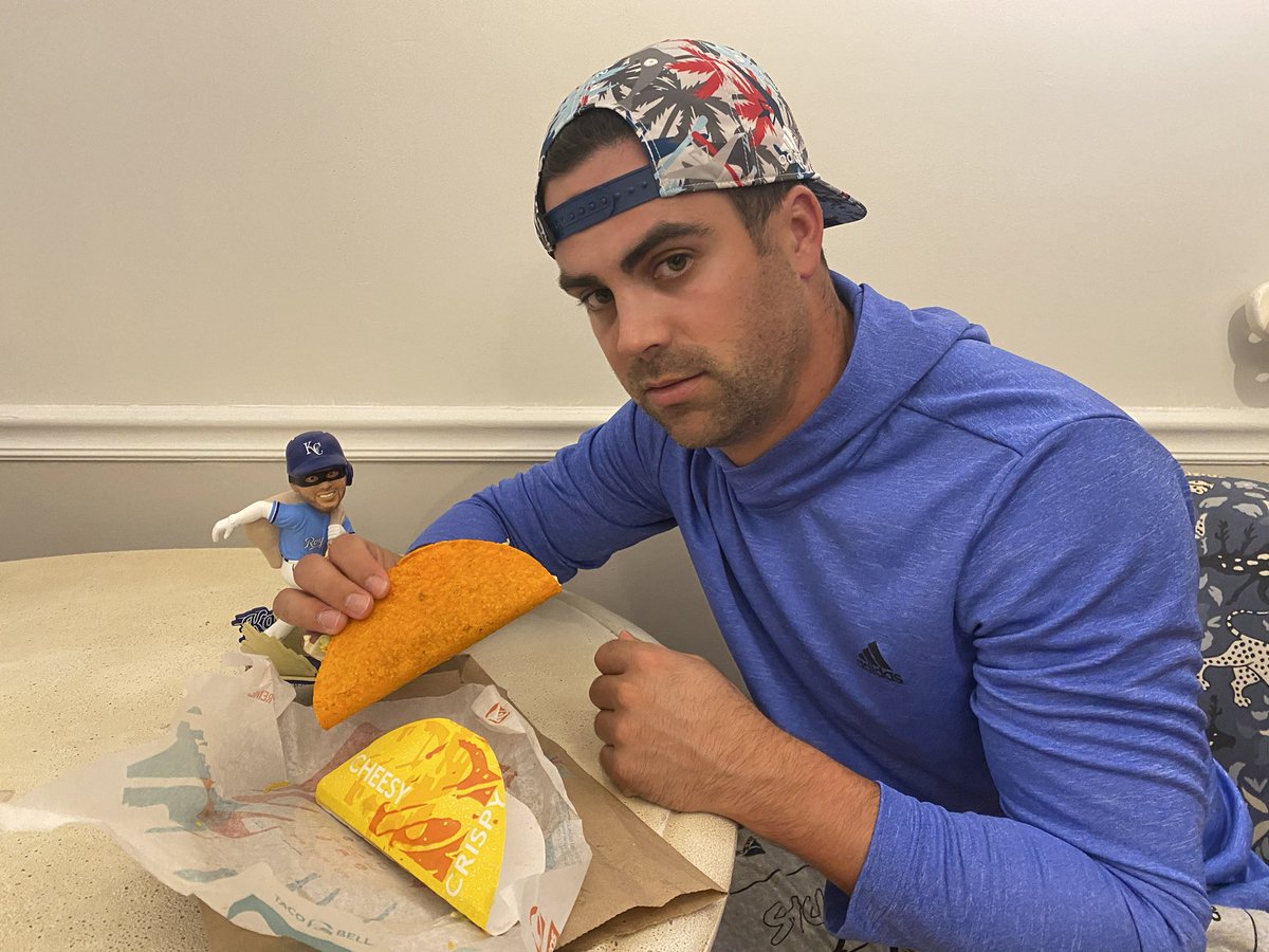 WhitMerrifield's tweet image. Only thing I'm more excited for then the game tonight? Seeing who's going to steal a base and win us a free @Doritos Locos Taco from @TacoBell 🔥 LET'S GO!! #TacoBellPartner