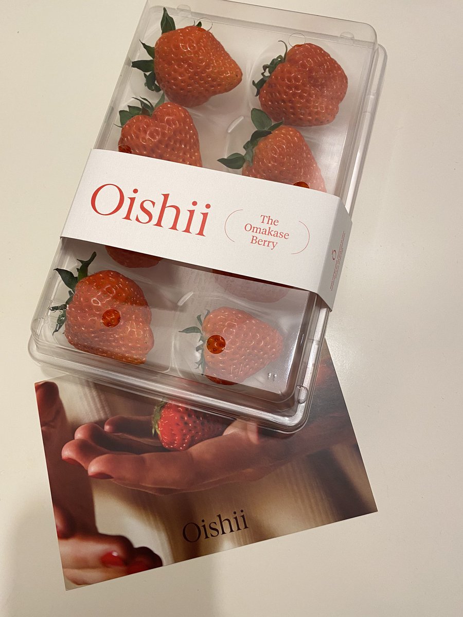 Thank you @oishii.berry for gifting these insanely delicious Omakase berries, a rare and exceptional variety once only found seasonally in the Japanese Alps, to <a href="/NikhilKal/">Nikhil Kalghatgi</a>. Oishii replicated the idyllic conditions with an indoor vertical farm. #indoorverticalfarming