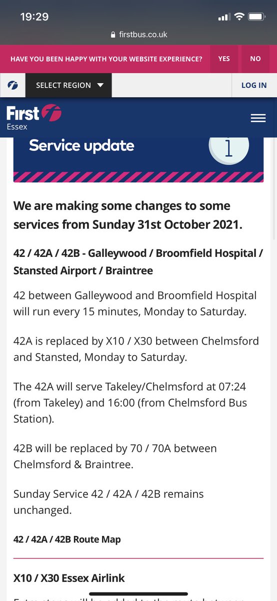 bestofbritbus's tweet image. “Service 42A is replaced by X10/30”... So you replace some villages only Route with a Premium service that you can’t use network &amp;amp; council tickets on because Stansted Airport don’t allow it meaning that’s more people disconnected. Definitely NOT #busbackbetter. Nice one first...