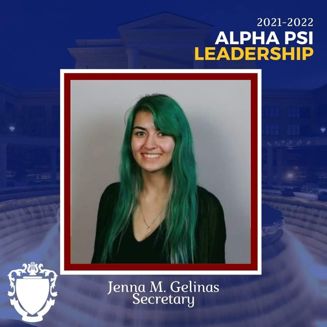 KKPsiAlphaPsi's tweet photo. This month we will be featuring our executive team! Jenna Gelinas, our Secretary! Jenna is a Junior Music Technology Major and plays the French Horn here at West Texas A&amp;M! Thank you for your work and dedication Jenna, keep it up! 
Continue striving everyone! 
AEA https://t.co/AxBLfKJhN1