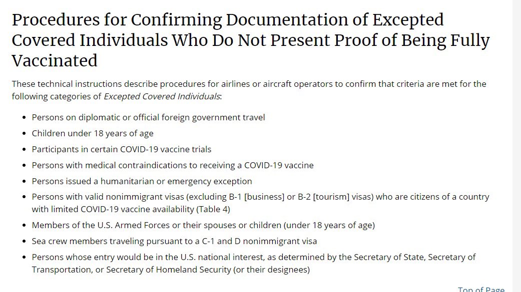 mgat5's tweet photo. @cazwalker13 @PuMpiS @Elays26915236 @SammualM @WhiteHouse @PressSec It doesn’t, but the include children under 18 in the group of exception… this is what is making it difficult to decipher. And also the attestation form, which specifies self quarantine after arrival. https://t.co/rT6ae7ZhKR