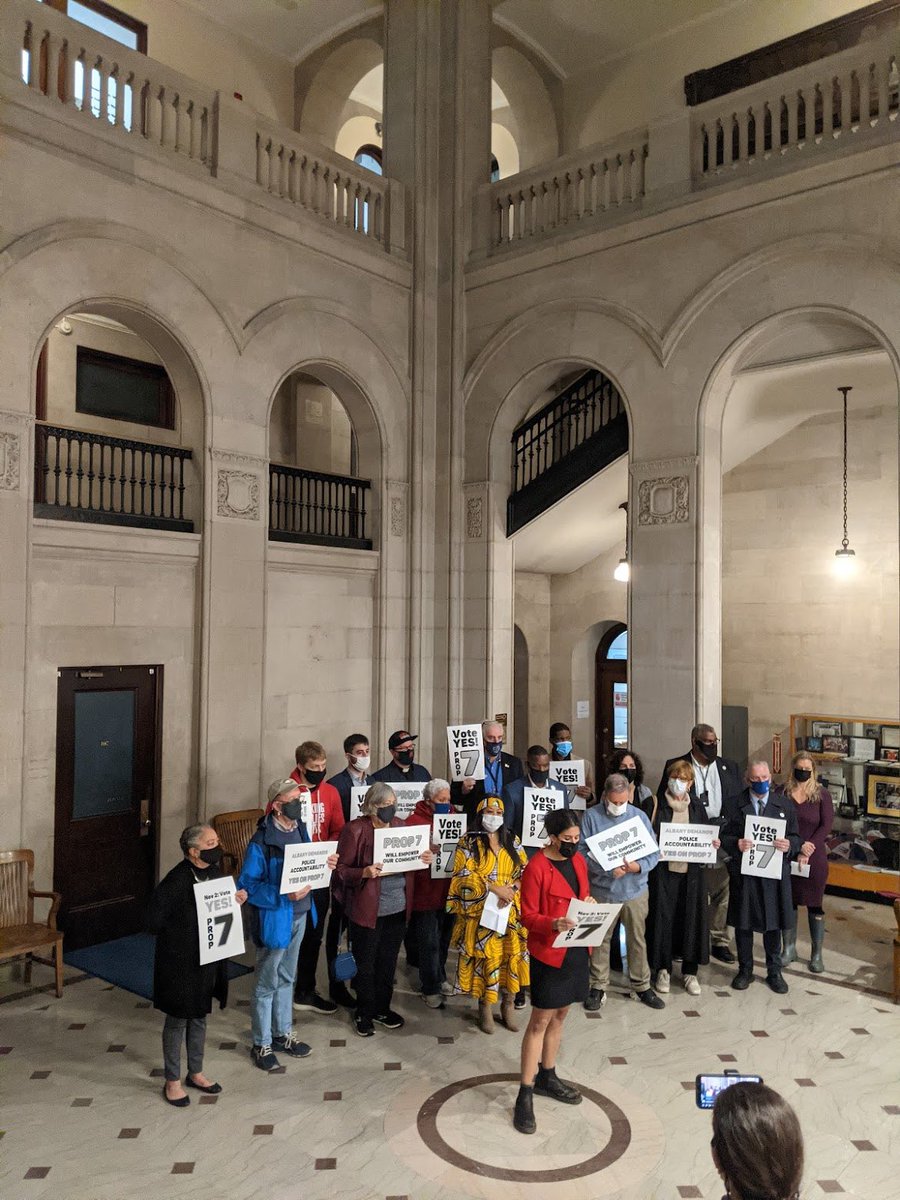 Honored to stand with other leaders today as we demand to set the bar higher for our police department. 

I am joined by many community leaders, politicians, and the unanimous approval of the common council - in urging you to vote YES on Proposal 7.