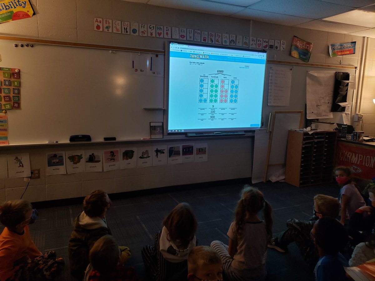 Working on some #gregtangmath today.  These lessons are awesome,  and everyone wanted to participate! We even challenged ourselves to answer one close to a million.  Good work 2nd grade!