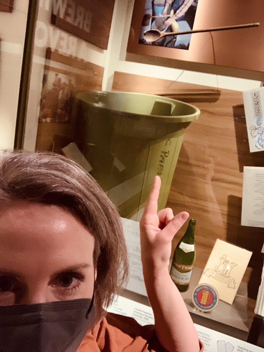 theresamccu's tweet photo. Hi from @amhistorymuseum, @CharliePapazian!! Your charismatic brewing spoon says hello. Everyone else: Relax. Donโt worry. Have a homebrew. #beer #beerhistory #craftbeer #homebrew #smithsonianfood #RDWHAHB https://t.co/ds1ZTSeo7j