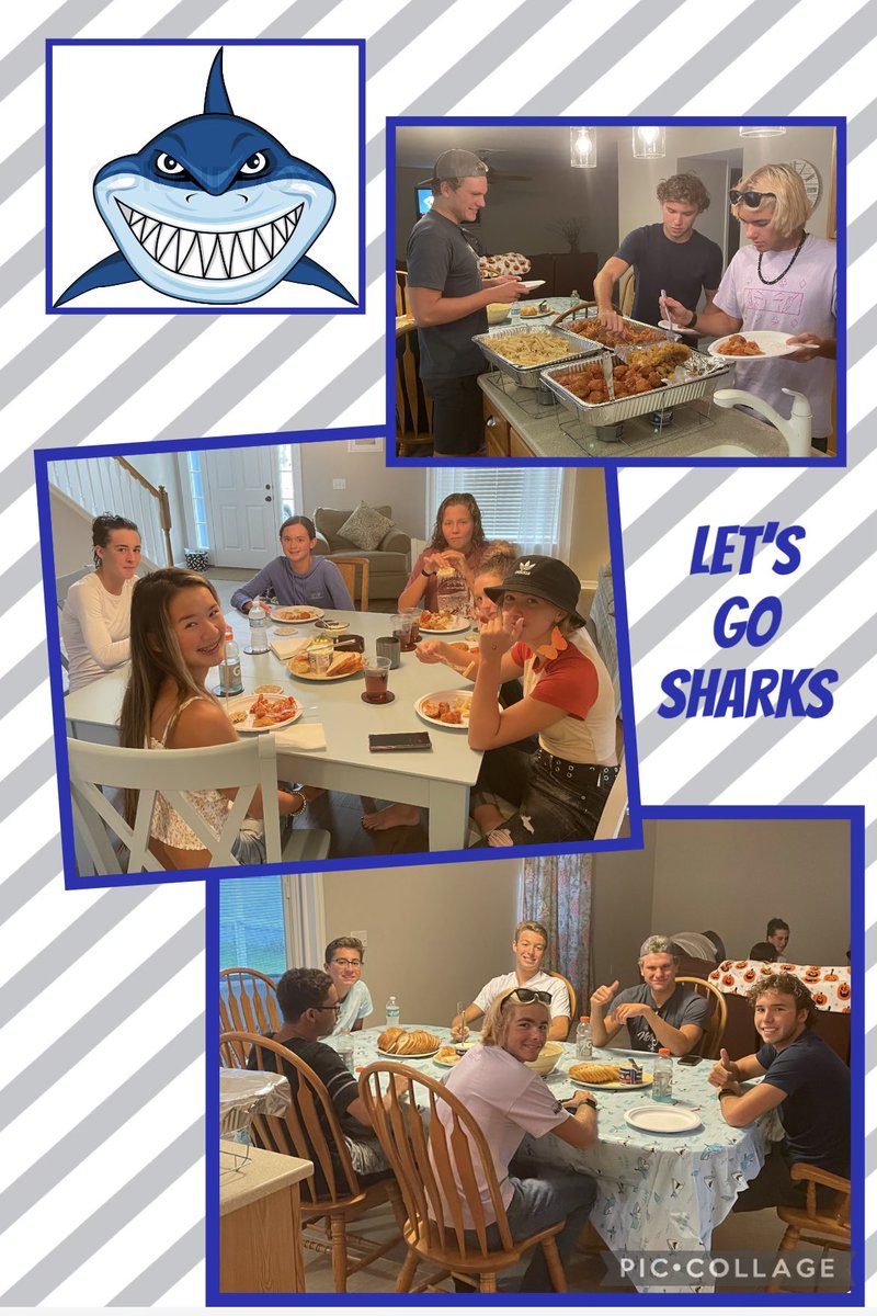 Pre District Champs carb load dinner! 🍝🥖🏊🏻‍♂️🦈 Let’s go <a href="/srhsswimsharks/">srhsswim</a> <a href="/SRHS_SHARKS/">Sebastian River HS</a>