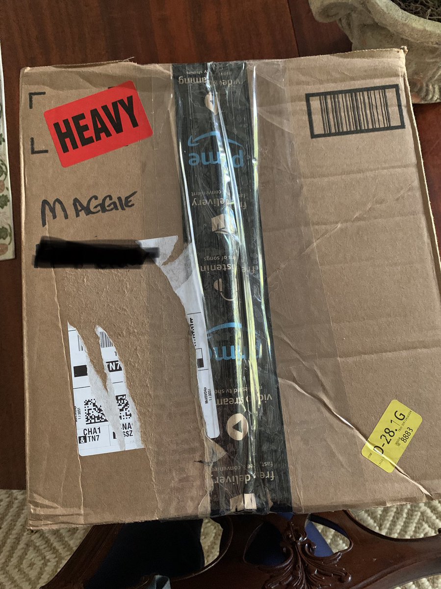 KaraEarth's tweet photo. My dog Maggie and our two UPS drivers, Sammy and Christie, love each other. They always stop to play with her and her love for @UPS knows no bounds. The other week they went above and beyond and left not one, but two (!) packages of toys for Maggie and the sweetest note. https://t.co/0m2z3TMJ1E