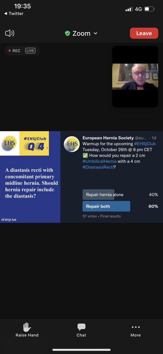 nic_dames's tweet photo. @eurohernias great eve discussion. Key points, more #patientcollaboration, it’s never “impossible” to have us on board. Treat symptoms not size. Is #Diastasisrecti more than the linea alba? #EHSjclub @acdebeaux still can’t say my surname 😂 https://t.co/FQ0TeCL08F