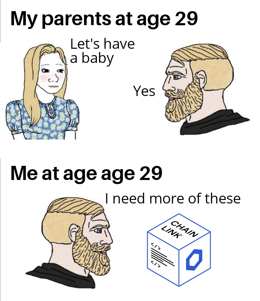 PatrickBatelink's tweet photo. Nobody owns enough $LINK Let the FOMO begin https://t.co/AhBpVAaTdm