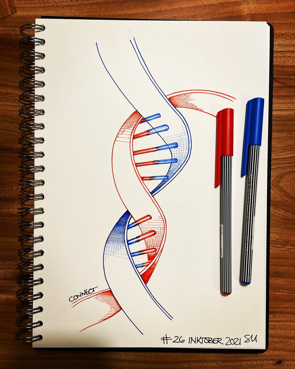 A wee DNA doodle for day 26 of #inktober2021  …… connect