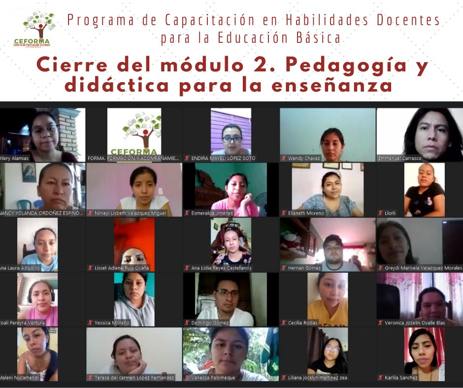 FormaConsultor1's tweet photo. El día 24 de octubre, concluimos el segundo módulo de nuestro Programa de Capacitación en Habilidades Docentes para la Educación Básica con la sesión de “Evaluación de la enseñanza”. En su desarrollo estudiamos los planteamientos pedagógicos del Plan de Estudios Aprendizajes. https://t.co/wh9viwZb2p