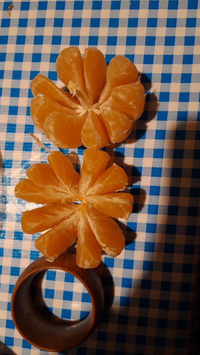 Ma nièce de 7 ans a émis l’hypothèse que les clémentines avaient 10 quartiers. Mais elle en a trouvé avec 9. Du coup elle a lancé 1 enquête mais vu son échantillon (170 clémentines) on a besoin de votre aide.

Du coup si vous pouvez rep  avec une photo des quartiers des votres 🙏🏼