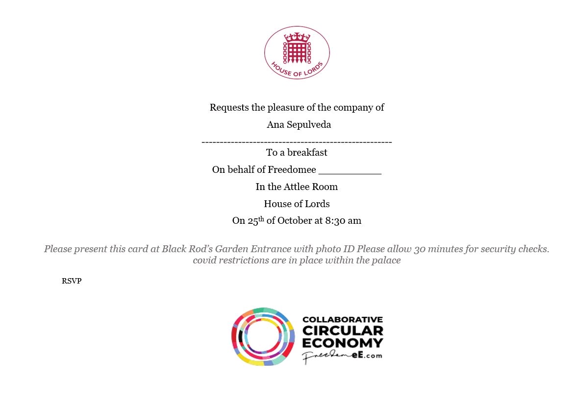 On Ana Sepulveda's birthday she was speaking at the House of Lords, London.