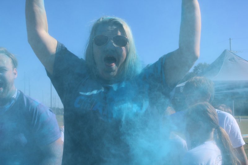 kdunning223's tweet photo. All in a day’s work! Goat kisses and color run wishes! #principaltired #lispatriots #boosterthon #TeamDCS https://t.co/7tsSKjuWnM
