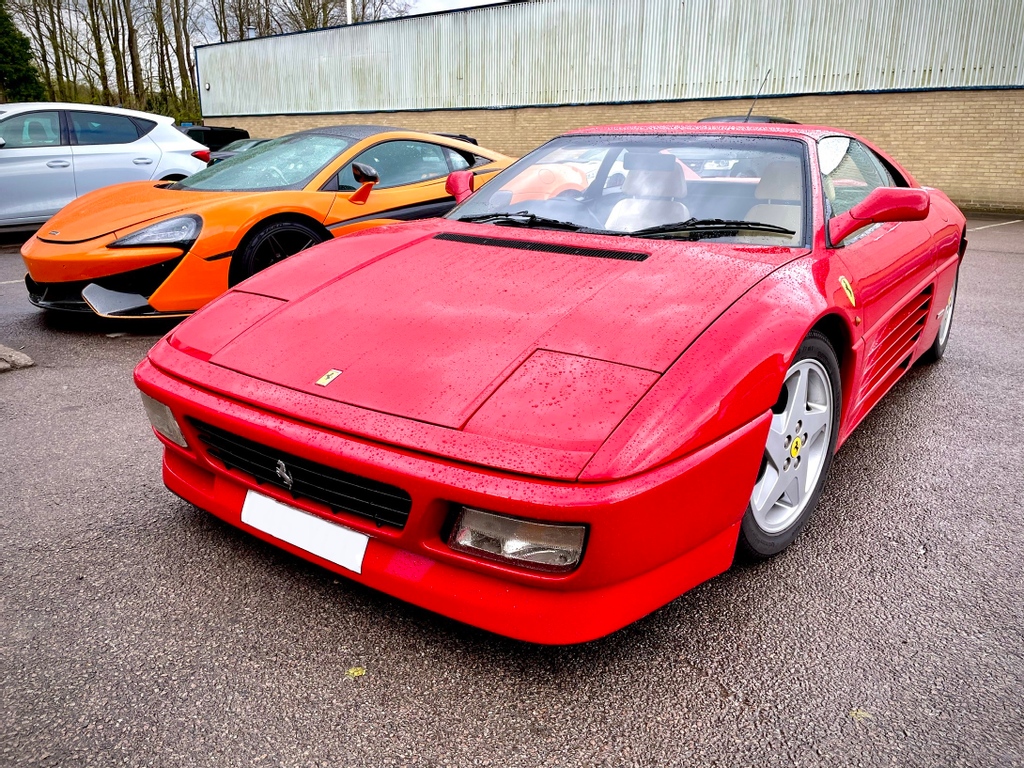 The_Bodycentre's tweet image. This stunning Ferrari 348 TS came to us for an estimate to have some fresh paintwork 🔥

This iconic Ferrari has a 3.4 litre V8, generating up 300 bhp, with a 0 - 60 mph of just 5.6 seconds.

What’s your favourite Ferrari of all time? 🇮🇹 

#ferrari348 #classicferrari #norwich