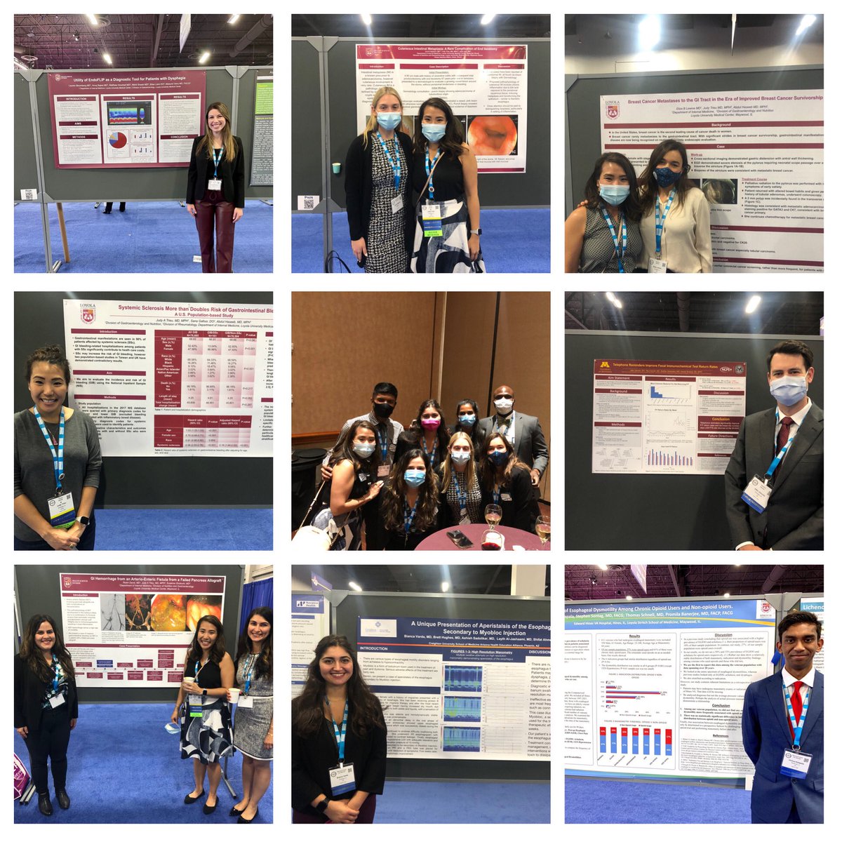 LoyolaMedDH's tweet photo. Incredible representation by our internal medicine residents and #gifellows! #futureofGI is bright!!! 🤩🤩🤩
#womeninGI #DiversityInGI #ACG2021 #GIFellowship #LoyolaGI 

@LoyolaMedMD @jsjasurda @CorrinHepburnMD @RobinDavidMD @assyrianjedi @femGIdoc @TrieuMD @LoyolaHealth https://t.co/aAaRN6a4Uc