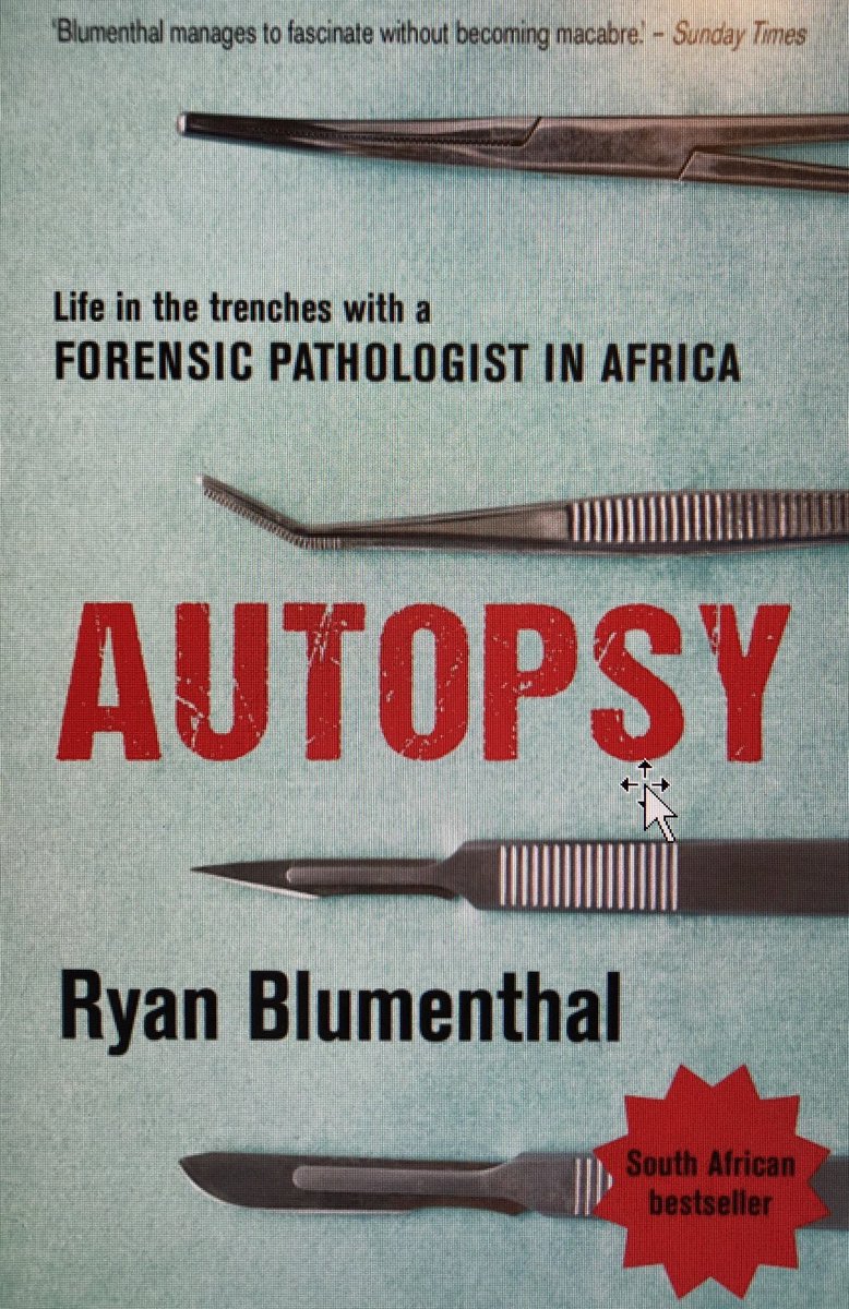 SAAFSciences's tweet photo. Honoured to have Prof Ryan Blumenthal, the author of AUTOPSY speak at our webinar 29 Oct 2021. Autopsy: life in the trenches with a forensic pathologist in Africa. Register: https://t.co/MJGhhCebY0   #SAAFS #ForensicScience  #ScienceWriting #BehindTheScenes https://t.co/Kfy9bT3IXg