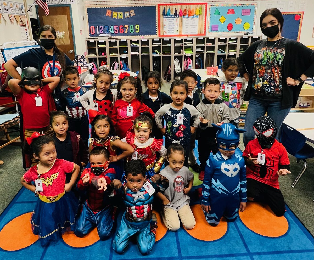 Lopez7Miss's tweet photo. Class full of superheroes on red ribbon week #preK #RedRibbonWeek2021 @BritainElem https://t.co/Aq9ZWVJEUi