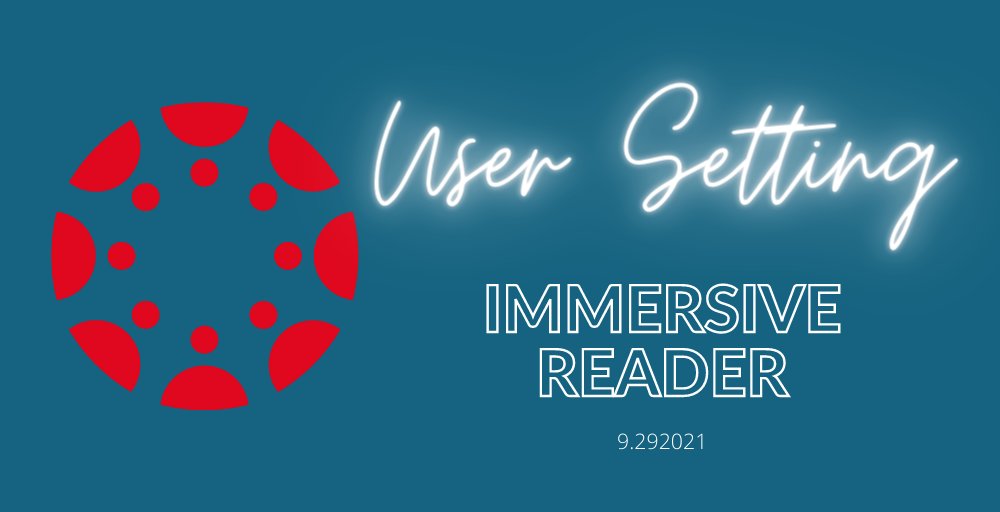 If you haven't seen the update to the Immersive Reader in <a href="/CanvasLMS/">Canvas LMS</a> it's pretty sweet! This tool now works with the Course Home Page, Pages, Syllabus, and Assignments too! It can even be enabled by a user needing accommodations through the user settings. jmyers.instructuremedia.com/embed/ee607c3d…