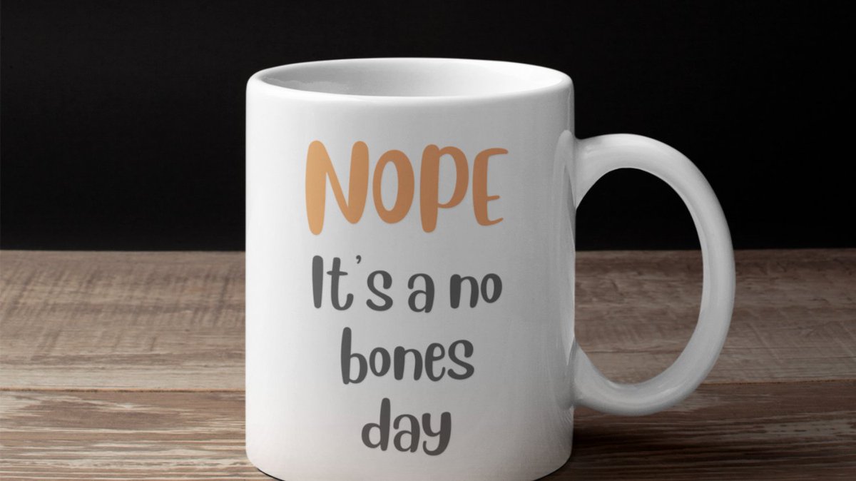LuceeRoseDesign's tweet photo. Nope, It's a No Bones Day Mug Out Now!!

https://t.co/f8YTfphjGg

#coffee #coffeemug #nope #bonesday #nobonesday #noodle #noodlethepug #tiktok #tiktoktrend #tiktokdance #goodvibes #motivation #greatday #goodday #etsy #giftforher #giftforhim #birthday #christmas #viral https://t.co/gBcEQBLKh2
