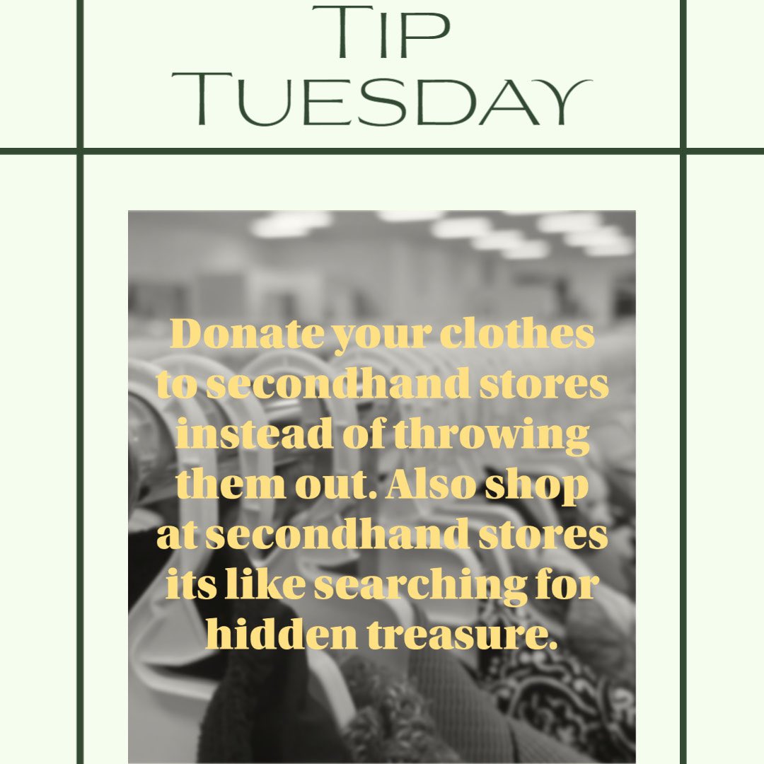 AlyssaChi_PR's tweet photo. Tip Tuesday

#tiptuesday #fastfashion #antifastfashion #thrifting #secondhand https://t.co/N56G0j7oZU